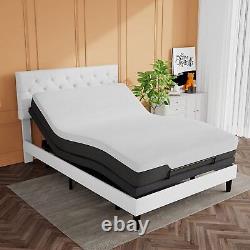 Full Electric Adjustable Bed Base with Upgraded Motors&Wireless Remote Control