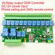 Gsm Sms 16 Relay Output Remote Switch For Industrial Wireless Remote Control