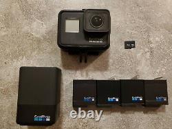 GoPro HERO7 Black withDual Charger 4 Batteries, Case, SD, Chest + MANY Other Mounts