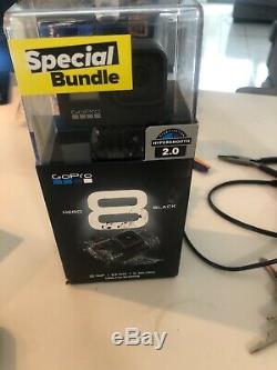 GoPro HERO8 Black Bundle with Shorty, Head Strap, Spare Batt, 32GB Card