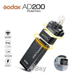 Godox 2.4G AD200 TTL Pocket Flash S Type Braceket 2900mAh Battery Speedlite