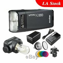 Godox AD200 2.4G TTL HSS1/8000s Dual Head Pocket Speedlite Outdoor Camera Flash
