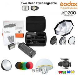Godox AD200 200Ws 2.4G TTL Flash 1/8000 HSS Monolight f Nikon Canon Sony Fuji