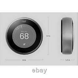 Google Nest Learning Thermostat Smart (3rd Generation, White) T3017US