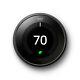 Google Nest T3018us 3rd Gen Programmable Thermostat Mirror Black