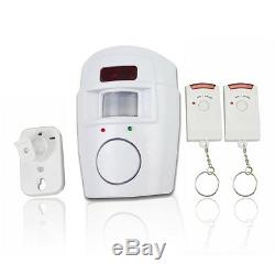 Home Security Wireless Alarm System IR Motion Sensor Detector + 2 Remote Control