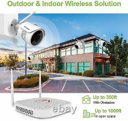 Home Wireless Security Camera System Outdoor 1080P 4 or 8 CH WIFI NVR WD 1TB HDD