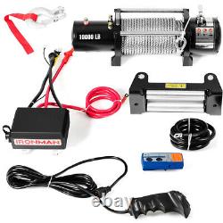 Ironmax 10000 lbs 12V Electric Recovery Winch Truck SUV Wireless Remote IP67