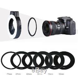 K&F Concept KF-150 i-TTL Macro Ring Flash Light Speedlite 6 Adapters for Nikon
