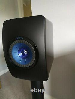 KEF LS50 Wireless Speakers Gloss Black/Blue
