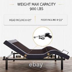 King Electric Adjustable Bed Base with Upgraded Motors & Wireless Remote Control