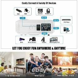 LED Android Projector 1080p Smart Home Theater Movie Video Wifi BT HDMI LCD ZOOM