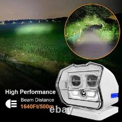 LED Searchlight Remote Control Marine Boat Car Truck Wireless 360° Spotlight