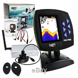 LUCKY Fish Finder Wireless Remote Control 300m/ 980ft Color Display Boat Fishing