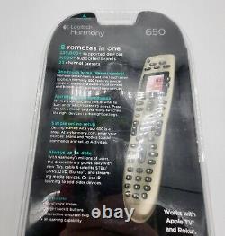 Logitech Harmony 650 Infrared Remote Control Brand New, Factory Sealed