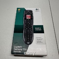 Logitech Harmony 700 Universal Remote Control Black With Color Screen SEALED