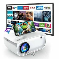Mini Portable Projector 1080P Display, Compatible with/TV Box/Laptop/DVD/PS4