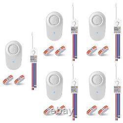 Mini Wireless Light Switch 110V Button Key 1 Way Remote Control Home Tools White