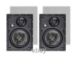 Monoprice 3-Way Carbon Fiber In Wall Speakers 8 Inch (Pair) With Magnetic Grille