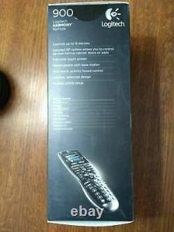NEW Logitech Harmony 900 Remote Control with Charging Base, Accessories, Unopened