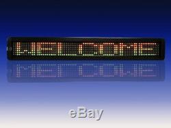 NEW! TriColor LED Programmable Scrolling Message Display Sign + Wireless Remote