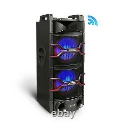 New PYLE-PRO PSUFM1235BT PA LOUDSPEAKER KARAOKE SYSTEM BT DJ Lights, MP3/USB/SD