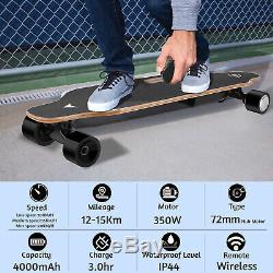 Newest 35 Electric Skateboard 350W Longboard Wireless Remote Control Maple Deck