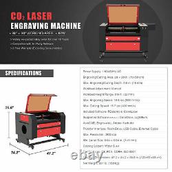 OMTech CO2 Laser Engraver with Ruida Controls Autofocus 28x20 Motorized Bed 80W