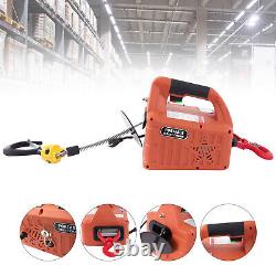 Portable 110V Electric Hoist Winch Crane 440lbs 62ft withWireless Remote Control