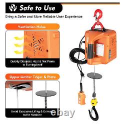 Portable 660Lbs 3-in-1 Electric Hoist Winch With Wireless Remote Control