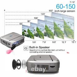 Portable Mini DLP 3D HD WiFi Projector Wirelessly Airplay Bundle 3D Glasses US