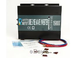 Power Inverter 1500W 12/24V to 120/220V Pure Sine Wave remote control wireless