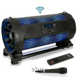 Pyle PBMSPG198 Bluetooth BoomBox Speaker System with Built-in LED Lights