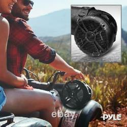Pyle PLATV65BT 800 Watt Marine Bluetooth Amplifed Waterproof 6.5 Speakers Black
