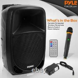 Pyle PSBT105A 1000W Portable Bluetooth PA Speaker, Rechargeable with Wireless MIc