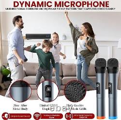Pyle Wireless Soundbar with 2 Wireless Microphone and Remote Control, 10 inches