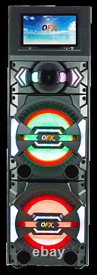QFX SBX-212W 2 x 12 Karaoke PA Speaker +11.6 Wi-Fi LCD +Bluetooth+USB/SD/FM/EQ