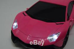 Radio Remote Control Car Lambo Pink Rc Car Sports Rc LED Lights Wireless & Fast