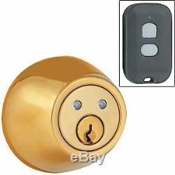 Remote Controlled Wireless Door Lock DEADBOLT-RF- Brass