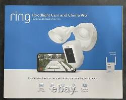 Ring WiFi Outdoor Floodlight HD Security Camera White + Bonus Chime Pro Free Shi