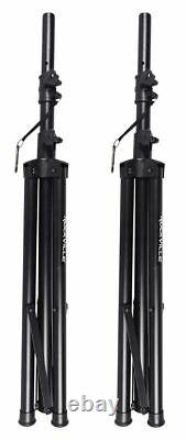 Rockville RPG122K Dual 12 Powered Speakers+Bluetooth+Mic+Stands+Cables+Mixer