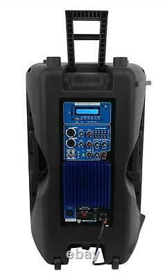 Rockville RPG15BT 15 Powered 1000W DJ PA Speaker BlueTooth, Wireless Link+Stand