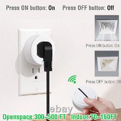 Safe Wireless Plug Outlet with Remote Control Waterproof Lightning Protection ×6