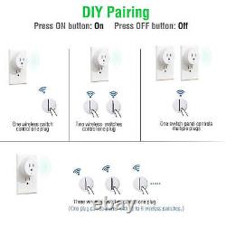 Safe Wireless Plug Outlet with Remote Control Waterproof Lightning Protection ×6
