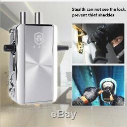 Smart Lock Security Wireless Electric Door Lock Keyless With 4 Remote Control US