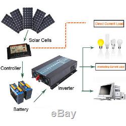 Solar Pure Sine Wave Inverter 2500W 12/24V to 120/220V Remote control Off Grid