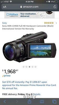 Sony HDR-CX900- 20MP HD- 1 Sensor-Sunshade And Sony Remote