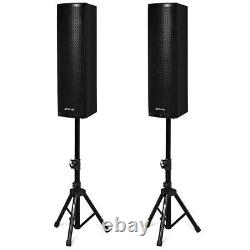 Tower Speakers Pair Amplified Floor Standing 2000W Bluetooth Speakers Set Tripod