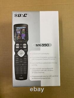 URC MX-990 IR/RF PC Programmable Remote with 2.4 Color LCD Screen, Black