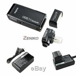 US Godox 2.4 TTL HSS Two Heads AD200 Flash +Xpro-S Trigger for Sony +Softbox Kit